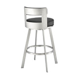 Flynn - Swivel Bar Stool - Brushed Steel