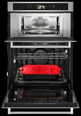 KitchenAid KOCE900HSS combination wall oven angle
