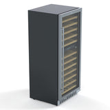 23 in. Dual Zone, Full Glass Door, Wine Cooler Refrigerator, Freestanding or Built-In Unit, 9.7 cu ft. KM-CW92DZ-SS.