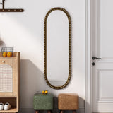 Oval Retro Mirror, Wall Hanging Mirror For Living Room