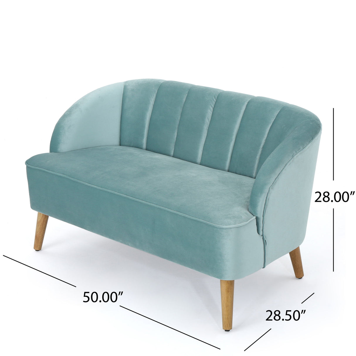 Modern Classic Shell Backed Loveseat
