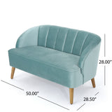 Modern Classic Shell Backed Loveseat