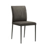 Meriam - Full Back Top Grain Leather Upholstered Metal Dining Chairs (Set of 2)