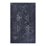 Maval - 5' X 8' Washable Area Rug - Black / Gray