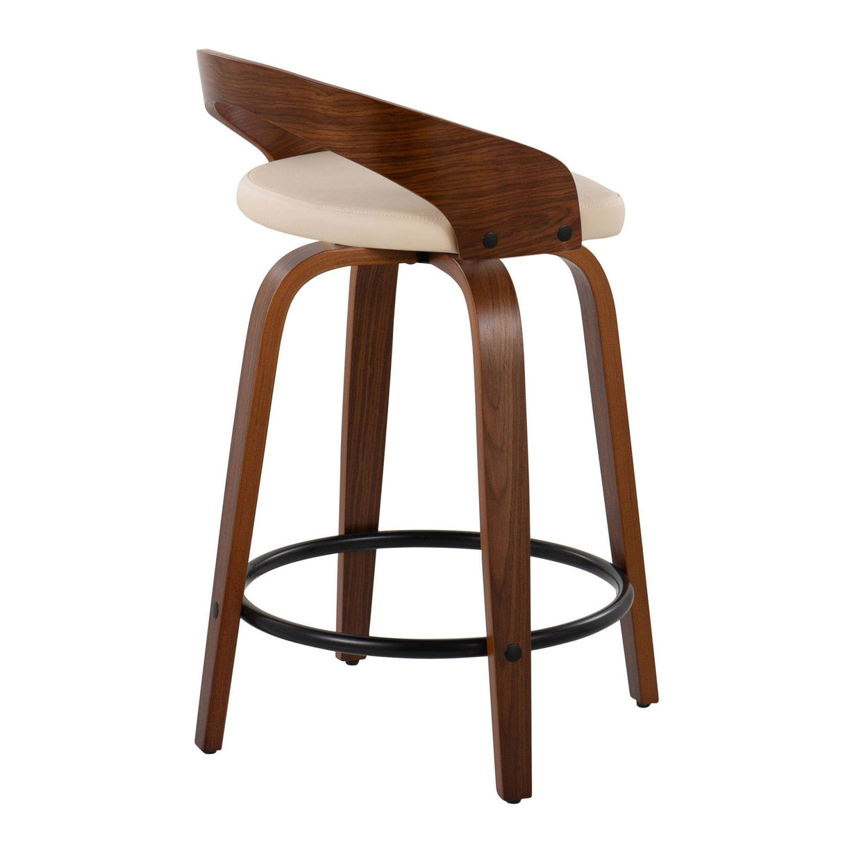 Grotto - 24" Fixed-Height Counter Stool (Set of 2) - Walnut Base
