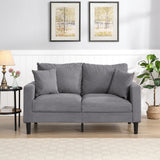 High Resilience Loveseat Sofa With Wooden Frame
