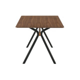 Laredo - Mid-Century Modern Dining Table - Walnut / Black