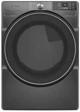 Whirlpool WGD5720RU 27 inch 7.4 cu. ft. smart gas dryer in Volcano Black - front view