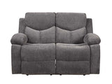 Kalen - Motion Loveseat - Gray Chenille