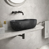 Bathroom Vessel Sink With Wavy Design