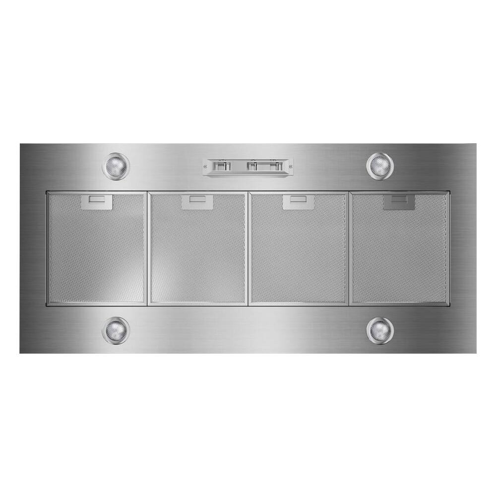 Whirlpool UVL6048JSS stainless custom hood liner front view