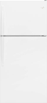 Whirlpool WRT148FZDW white top-freezer refrigerator front view