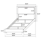 Full LED Panel Bed With Touch Activated Lighting - White