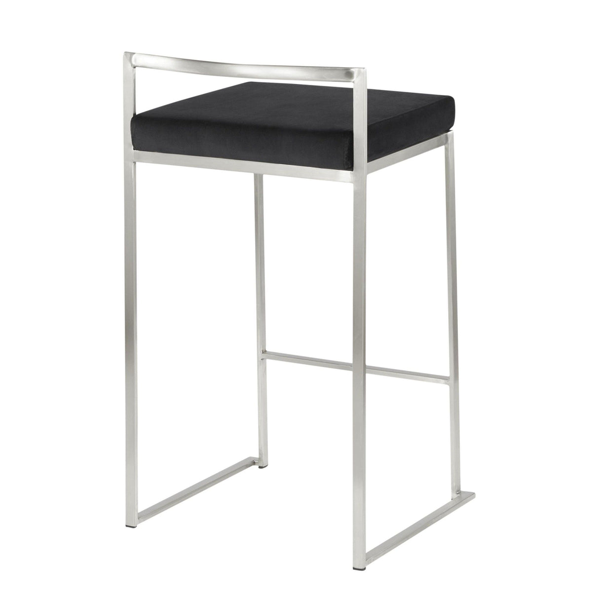 Fuji - Counter Stool Steel With Cushion - Stainless Steel