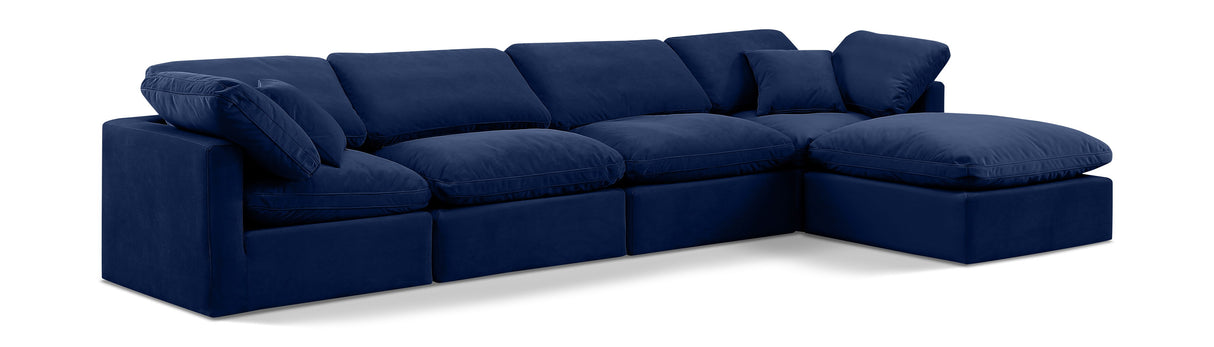 Indulge - Velvet 5 Piece Modular Sectional With Chaise