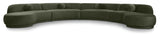 Avra - 189" Velvet Performance Fabric Upholstered Sectional