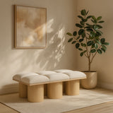 Pavilion - 6 Piece Modular Bench With Natural Base