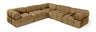 Orin - Velvet 5 Piece Modular Corner Sectional