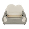 Cute Cloud Shape Bed With Guardrails Cartoon Design, Storage Pocket