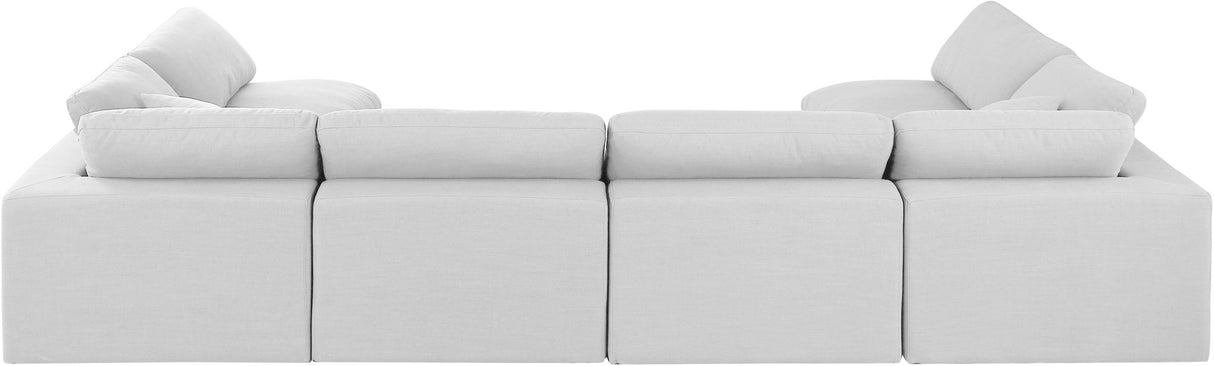 Comfy - 6 Piece Linen Modular Armless Sectional