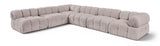 Orin - Velvet 6 Piece Modular L-Shaped Sectional