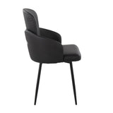 Dahlia - Contemporary Dining Chair (Set of 2) - Black Metal