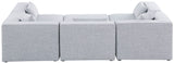 Cube - Linen 6 Piece Modular Sectional