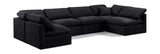 Indulge - Velvet 6 Piece Modular U-Shaped Sectional