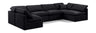 Indulge - Velvet 6 Piece Modular U-Shaped Sectional