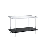 Angwin - Console Table - Mirrored, Faux Marble Top & Chrome