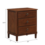 Chamberlin - 3 Drawer Nightstand - Brown