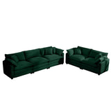 Elegant Corduroy Oversized Sectional Sofa Set With Deep Seats And Flexible Layout