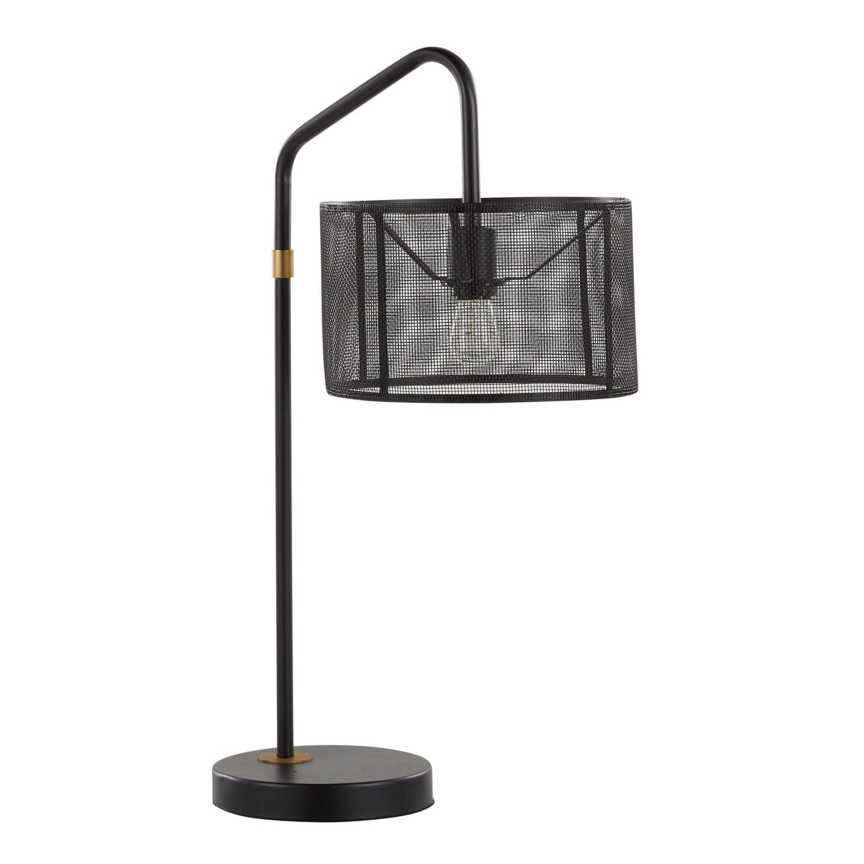 Mod Mesh - 27" Metal Task Lamp With Built-in USB Port (Set of 2) - Oil Bronze And Painted Gold Metal From Grandview Gallery