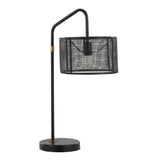 Mod Mesh - 27" Metal Task Lamp With Built-in USB Port (Set of 2) - Oil Bronze And Painted Gold Metal From Grandview Gallery