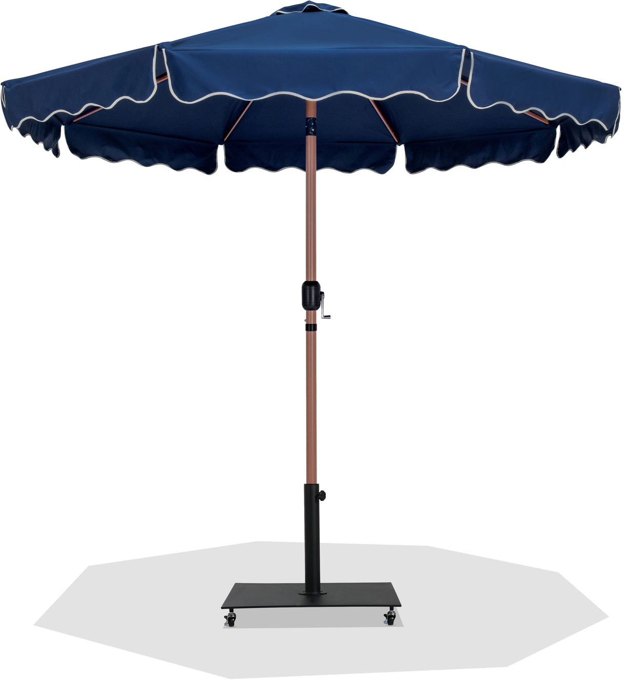 Amalfi - Aluminum Patio Umbrella - Black Base / Light Brown Pole