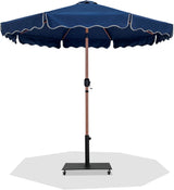 Amalfi - Aluminum Patio Umbrella - Black Base / Light Brown Pole