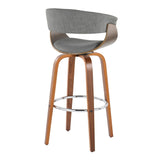 Vintage Mod - 30" Fixed-Height Barstool (Set of 2) - Chrome Footrest