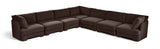 Hammond - Velvet Performance Fabric Upholstered 7 Piece Corner Sectional