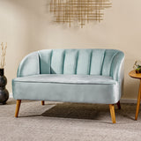 Modern Classic Shell Backed Loveseat