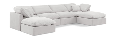 Indulge - Velvet 6 Piece Modular Double Chaise Sectional