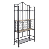 Edina - Wine Rack - Oak & Sandy Black
