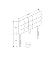 Twin Size, Bed Headboard Only, Upholstered, Transitional - Gray