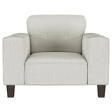 Deerhurst - Upholstered Track Arm Tufted Accent Chair - Greige