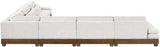 Turin - Chenille Fabric Upholstered Modular Sectional - Cream