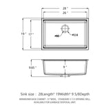 Quartz Kitchen Sink, Composite Workstation, Undermount