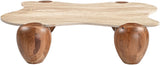 Liona - Marble And Acacia Wood Coffee Table