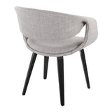 Curvo - Upholstered Chair (Set of 2) - Black Wood Legs