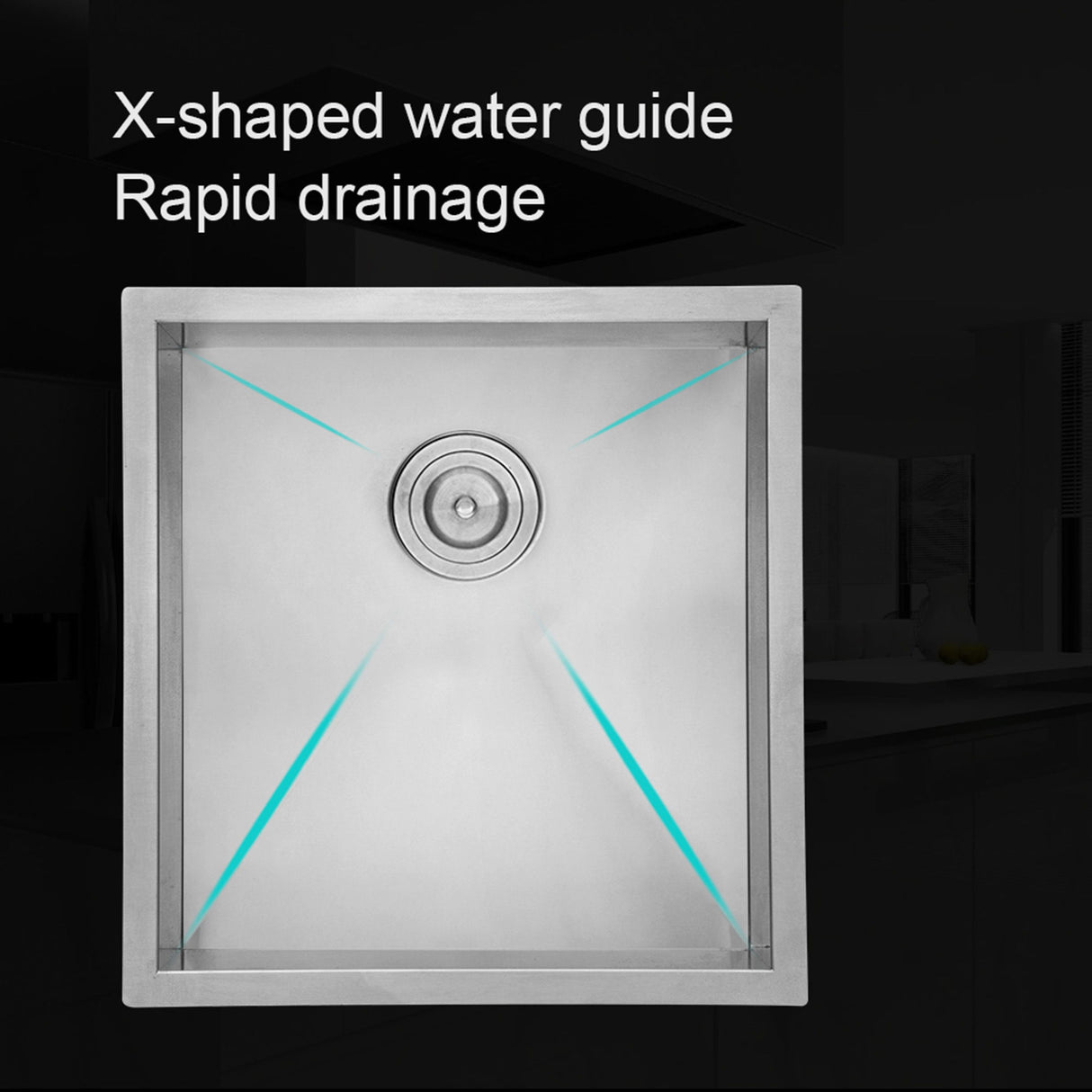 Modern Style Undermount Sink With Stainless Steel, Deep Single Bowl