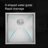 Modern Style Undermount Sink With Stainless Steel, Deep Single Bowl