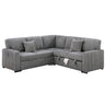 Convertible Sectional Upholstered Sleeper Sofa With Storage Chaise